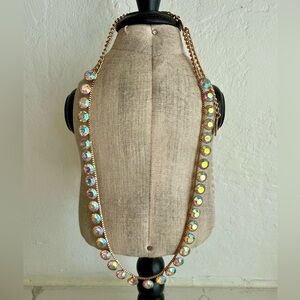 Iridescent Gemstone Statement Necklace